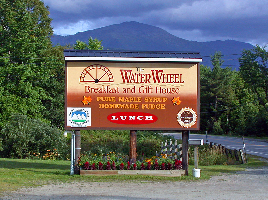 Water Wheel Sign